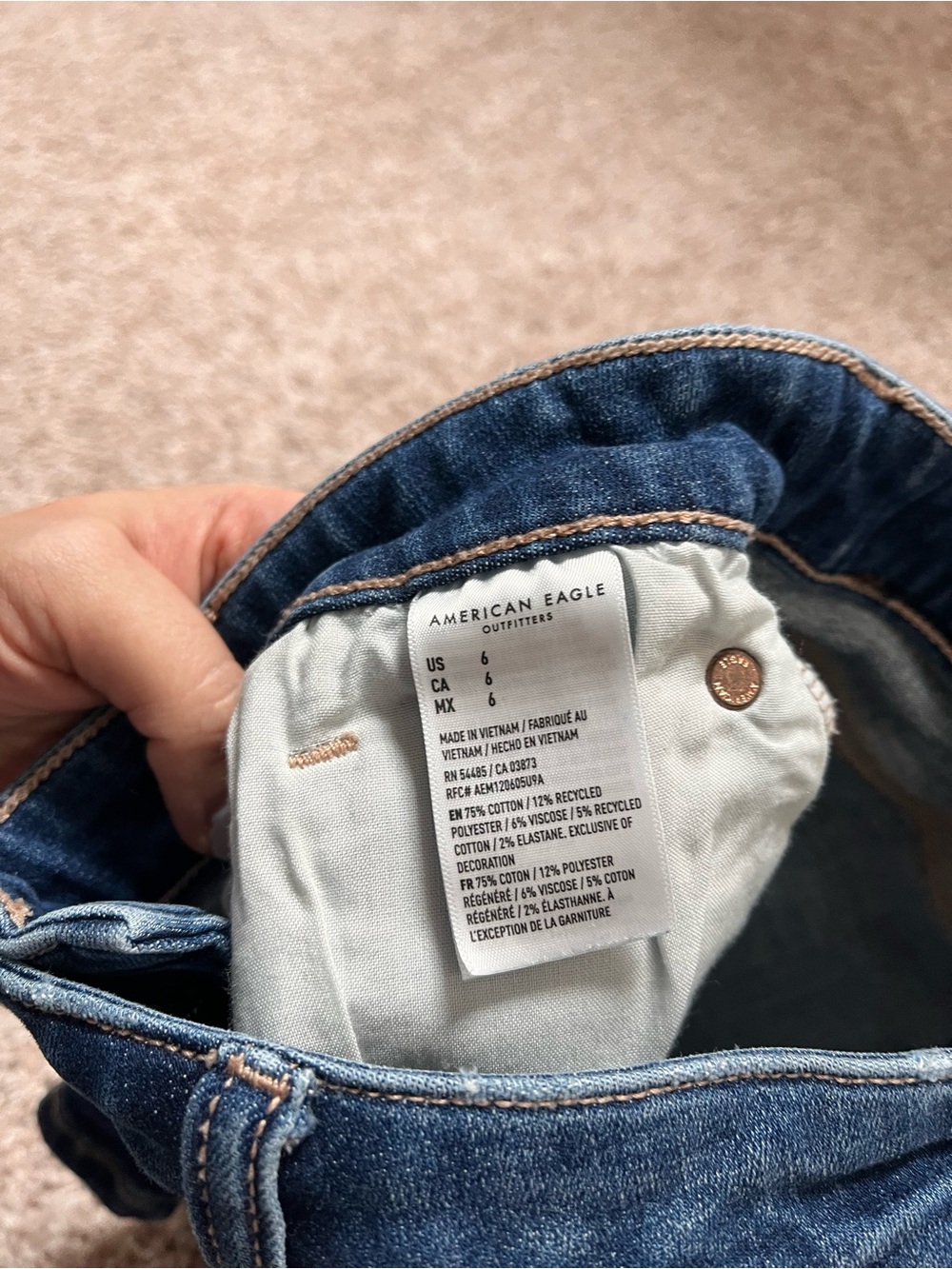 American Eagle High Rise Denim Shorts - Picture 5 of 9